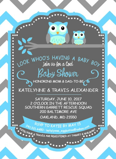 Baby Shower Invite-Owl